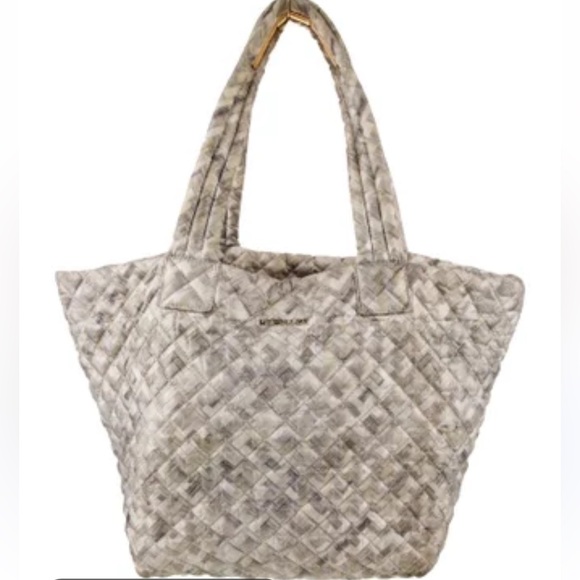 MZ Wallace Handbags - MZ Wallace Nylon Quilted Medium Metro Tote Bag - Taupe